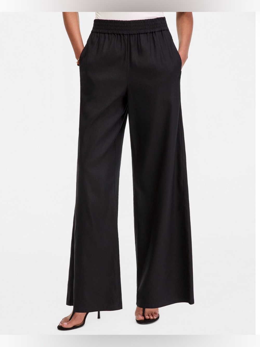 Calvin Klein Performance Minimalistic Wide Leg Black Pants. Size M. MSRP $80
